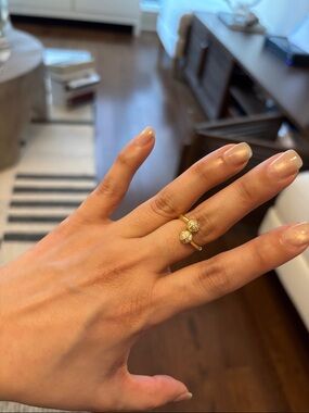 Gold Tone Elegant Women's Ring 14K Gold Plated